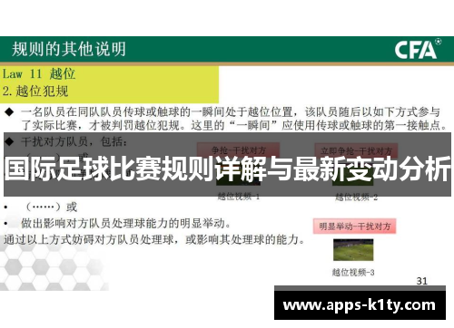 国际足球比赛规则详解与最新变动分析