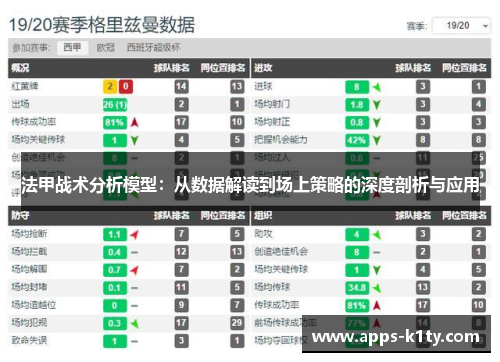 法甲战术分析模型：从数据解读到场上策略的深度剖析与应用