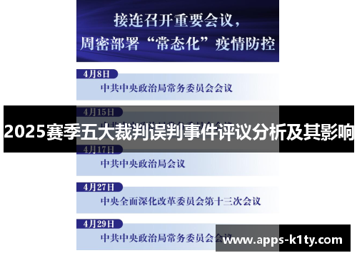 2025赛季五大裁判误判事件评议分析及其影响